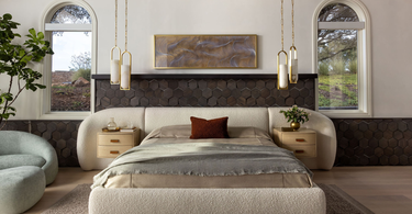 The Paddington: A Bespoke Upholstered Bed by Kristen Elizabeth Design and Black Label Home