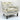 Clara chair in white, gray, and yellow geometric-pattern upholstery with dark legs, angled view.