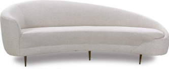 Lagoon sofa in Nomad-Snow with metal legs
