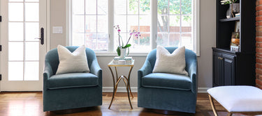 Doris swivel chairs, Jennifer Strickler Design