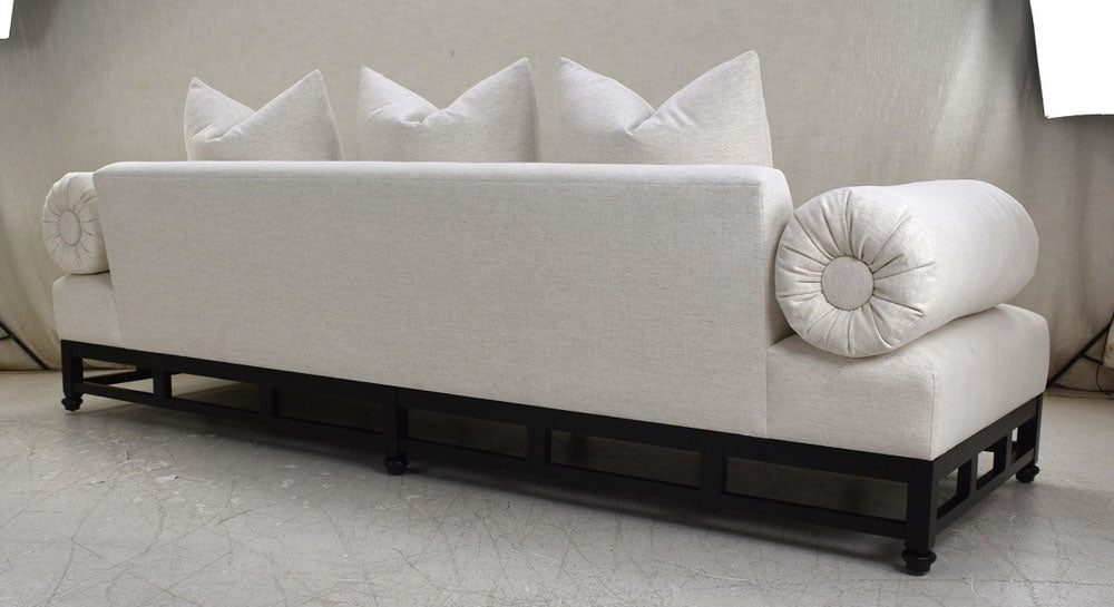 Agra sofa in Nomad Snow, rear view