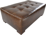 Brown leather rectangle Brentwood