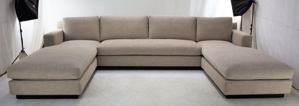 Custom sectional with plinth base