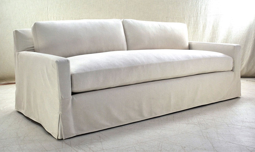 Custom track-arm slipcovered sofa