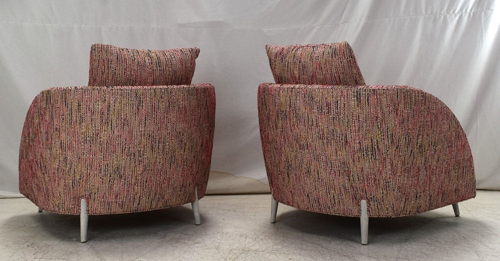 Rear view of custom chair pair