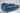 Lugano sofa in deep blue patterned upholstery with metal legs