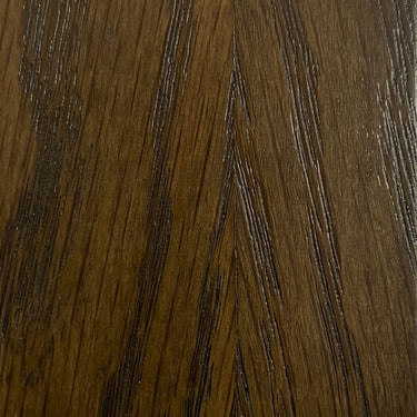 mocha brown on white oak finish