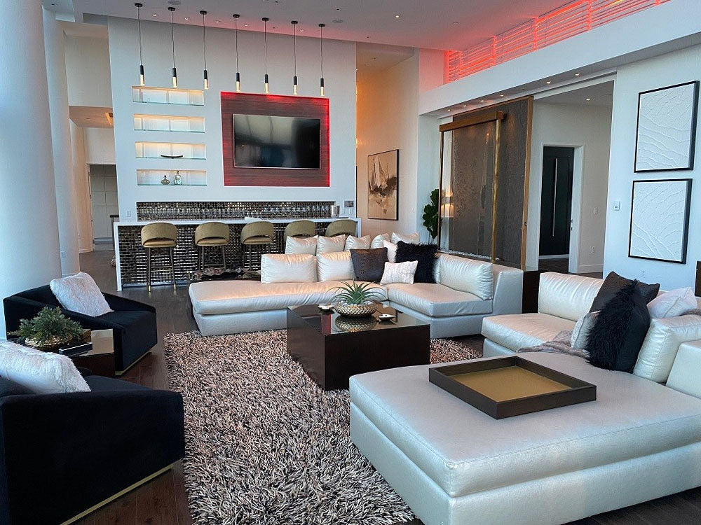 Custom sectionals in Palms Place, Las Vegas