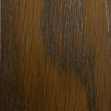 umber brown on white oak finish