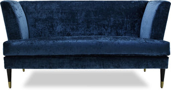 Venetian sofa in navy velvet