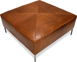 Warner ottoman in leather