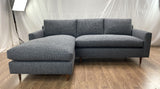 sofa-chaise in Zion Slate fabric
