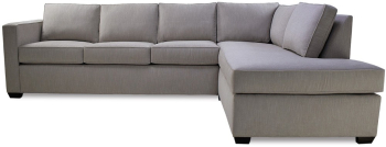 Damon sofa + bumper chaise in Crypton-Maxwell-Pewter