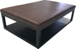 Nantucket ottoman table in leather